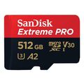 Sandisk - Microsdxc Extreme Pro 512Gb 200Mb/S A2 C10 V30 Uhs-I NEU