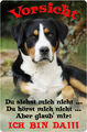 Großer SCHWEIZER Sennenhund - A4 Alu Warnschild Hundeschild SCHILD - GSS 07 T2