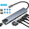 USB C Multiport Hub mit HDMI USB A 3.0 SD Kartenleser Universal Typ C Adapter