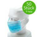 Noba Mundschutz mit Gummizug, Medizinische Maske, OP-Maske, blau, 50 Stück