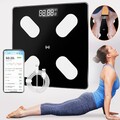 Personenwaage Digital Bluetooth Körperfettwaage mit APP Smart Waage bis 180 kg