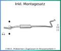 Mittelschalldämpfer für Toyota Yaris 1.0  48/50KW Bj.99-05 Auspuff Montagesatz