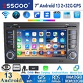 DAB+ Android 13 Autoradio Carplay Navi RDS Für Audi A4 S4 RS4 B6 B7 B8 SEAT EXEO