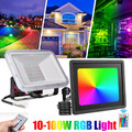 10-100W RGB LED Fluter Flutlicht Außen Strahler Dimmbar Scheinwerfer Gartenlampe
