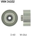 SKF Umlenk-/Führungsrolle, Keilrippenriemen VKM 34102 für FORD