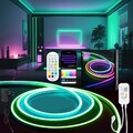 2-10M Neon Streifen RGBIC Lichtleiste Flex Schlauch LED APP Strip Lichtschlauch