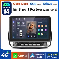 Für Mercedes Benz Smart Forfour Fortwo 453 Android14 Carplay Autoradio GPS 128GB