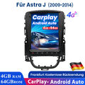Carplay Android 12 Autoradio Für Opel Astra J SWC GPS Navi WIFI BT RDS HiFi 64GB