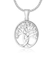 Lebensbaum Silberkette Silber Kette Halskette mit Anhänger Geburtstagsgeschenk