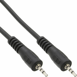 InLine® Klinke Kabel 2,5mm Stecker zu Stecker Stereo schwarz 3,0m