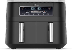 Ninja Foodi Dual Zone Digitale Heißluftfritteuse, 7,6L Airfryer, 2 Fächer, Antih