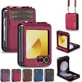 Hülle für Samsung Galaxy Z Flip 6 5 4 3 5G Handy Tasche Leder Schutz Case Cover