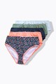 Ulla Popken Damen große Größen Midislips 5er Pack Schleifenmuster Farbe 835520