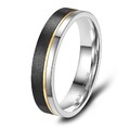 Herrenring Partnerring Ehering Black Titanium Titan Gold Trauring Marrya HBT-02