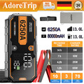 AdoreTrip Auto KFZ Starthilfe Jump Starter Powerbank 6250A Ladegerät Booster 12V