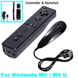 Für Nintendo Wii 2in1 Remote Motion Plus Controller Fernbedienung & Nunchuk o