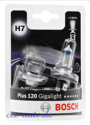 2x BOSCH Gigalight Plus 120 H7 12V 55W für SMART FORTWO 450 451 453