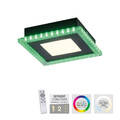 LED Deckenlampe 20cm schwarz RGB CCT dimmbar Fernbedienung Downlight Sidelight