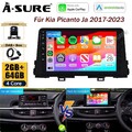Android 14 Autoradio Wireless Carplay BT Navi DAB+ Kam Für Kia Picanto 2017-2023