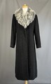 Windsmoor langer Mantel grau Kaschmir Wollmischung Kunstfellbesatz Gr. UK 12 -14