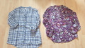 NEU 2 Bluse Tunika Gr. 36/38 /40 M 100 % Baumwolle blau/lila langarm