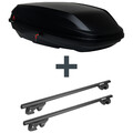 Dachbox G3 BiCube 400+ + Dachträger Menabo Sherman für VW Golf VII Kombi Typ BA5