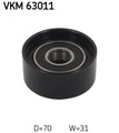 SKF Umlenk-/Führungsrolle Keilrippenriemen VKM 63011 für HONDA CL FR BE CR 70mm