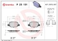 BREMBO Bremsbelagsatz, Scheibenbremse P 23 131 für ALFA ROMEO