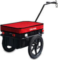 Fahrradanhänger Lastenanhänger Handwagen mit Hochdeichsel 70L max. 60kg Rot