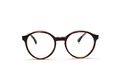 Vintage 80er Panto Rund Brille Fassung Braun Selecta 52-20mm Acetat Italy F2