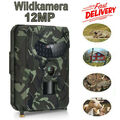 Wildkamera Jagdkamera 1080P 12MP Überwachungskamera Fotofalle PIR Nachtsicht