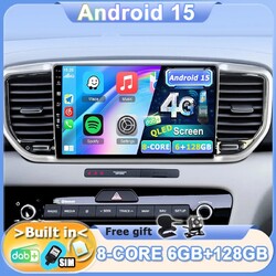 DAB+ Für KIA Sportage KX5 2016-2019 ANDROID 15 AUTORADIO CAR PLAY HDMI 6GB+128GB