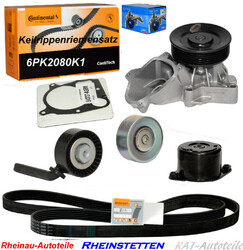CONTI 6PK2080K1 Keilrippenriemensatz KIT+SKF WP BMW 3E46 5 E60 E61 6 E63 X3 E83 