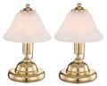 2er Tischlampe Antique TOUCH Tischleuchte Bett Lampe klassische Nachttischlampe