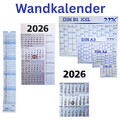 Wandkalender 2026 Kalender DIN B1 A3 A4 A5 Jahreswandkalender Büro Jahresplaner