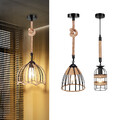 Industrielampe Metall Hängeleuchte Vintage Seil Pendelleuchte Deckenlampen E27