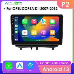 Für Opel Corsa D 2007-2012 Autoradio 9" Android 13 GPS Navi CarPlay BT WiFi 32GB