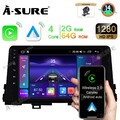 2+64G Android 14 Autoradio Carplay FM GPS Navi +Kam Für Kia Picanto Ja 2017-2023