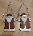 Weihnachtsmann, 2 Stück, Holz Aufhänger, Deko, Weihnachten, Sammeln, Vintage