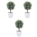  Set of 3 Kunstplanzen Künstlich Pflanzen Drinnen Gefälschte Topfpflanze