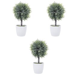  Set of 3 Kunstplanzen Künstlich Pflanzen Drinnen Gefälschte Topfpflanze