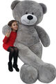 XXL Teddybär Plüsch Kuschel  Teddy Bär Valentinstag Geschenk XL 220 GRAU
