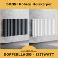 SONNI Design Röhren Heizkörper Bad Paneel Flachheizkörper Horizontal 600x1006mm 