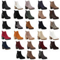 Damen Stiefeletten Chelsea Boots Profilsohle Blockabsatz 891199 Schuhe