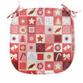 Weihnachten Stuhlkissen Rosa Kegel-Stern Stuhlpolster Sitzkissen 40x40cm