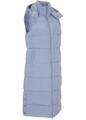 Funktions-Steppweste Gr. 44 Rauchblau Damen Stepp-Longweste Jacke Neu