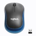 Logitech M185 BLAU Maus Wireless Schnurlos Mouse Kabellos Funk & USB Empfänger