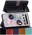 Suncase Hülle Leder Book Style Handy Tasche Klapp Case Etui für Google Pixel 6a