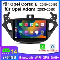 Für Opel Corsa E bj. 2014-2018 Android 14 Navi Autoradio GPS Carplay BT SWC DAB+
