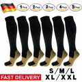 1-5 Paar Kompressionsstrümpfe Stützstrümpfe Sport Kompressionssocken Unisex DE 